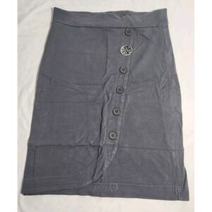 Me (Ei) Grey Pencil Skirt With Button Accent Jersey  Size‎ S